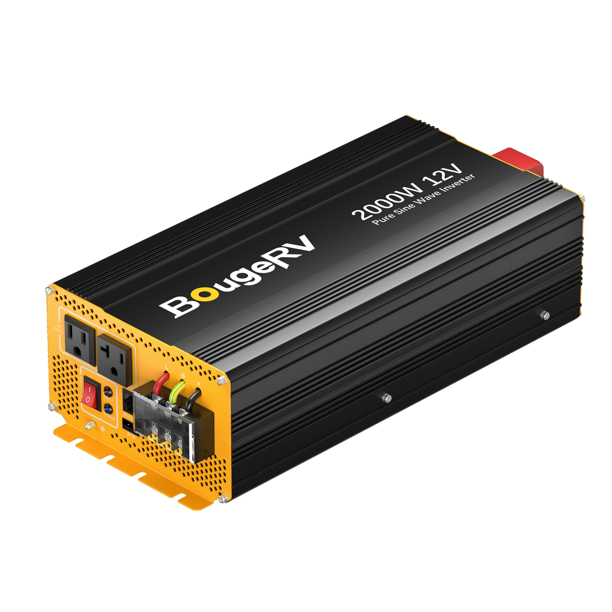 BougeRV 2000W 12V Pure Sine Wave Inverter with Bluetooth