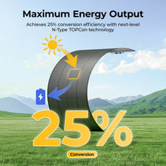 12V/24V 200W Arch Pro N-Type TOPCon Solar Panel With Tape