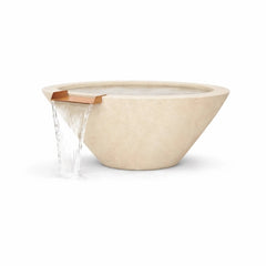 Flame Havens 24" Round GFRC Concrete Cone Style Water Only Bowl by Flame Havens Serenity Series