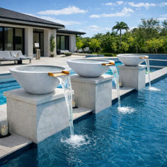 Flame Havens 24" Round GFRC Concrete Cone Style Water Only Bowl by Flame Havens Serenity Series