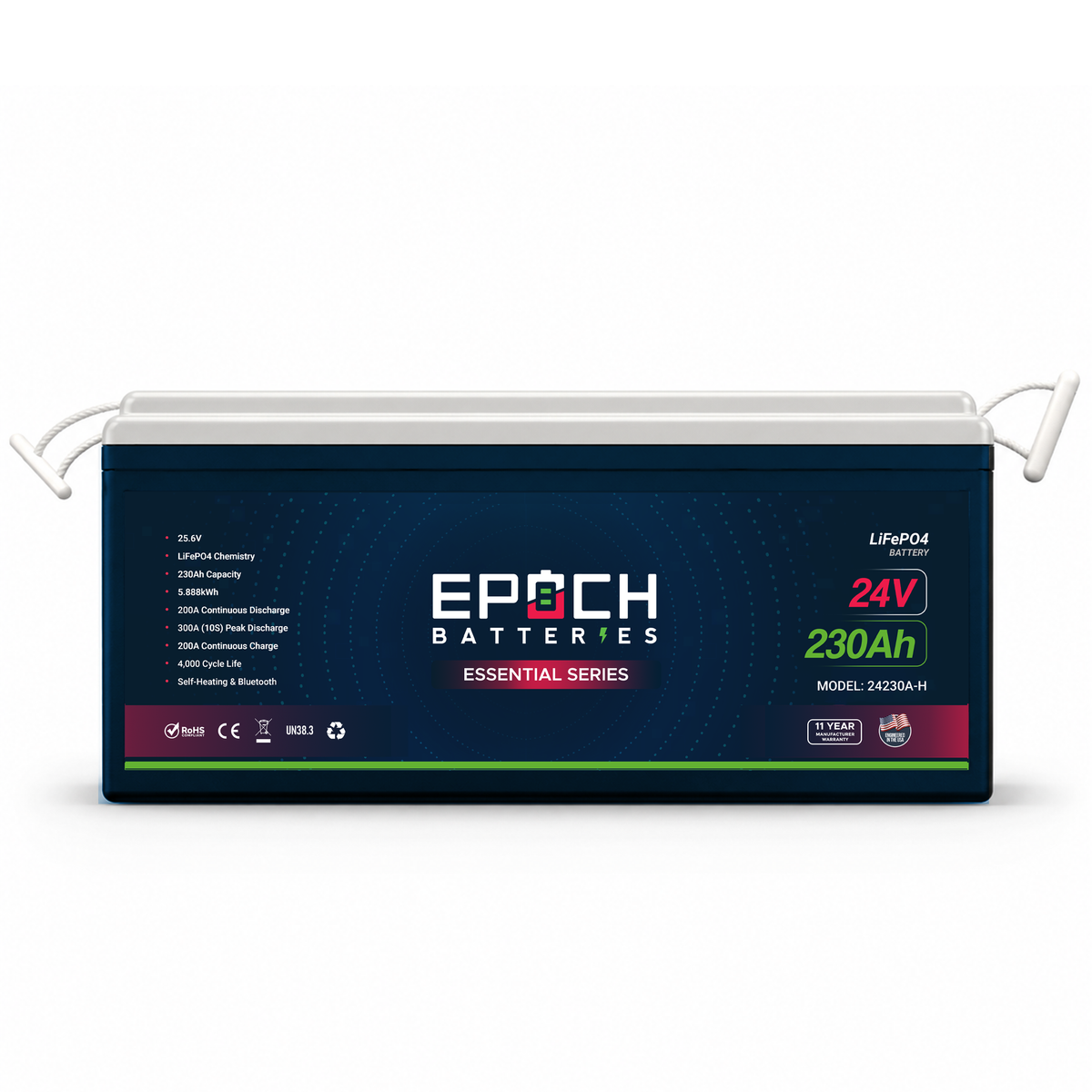 Epoch Batteries 24V 230Ah Essential Series LiFePO4 Battery (5.89kWh)