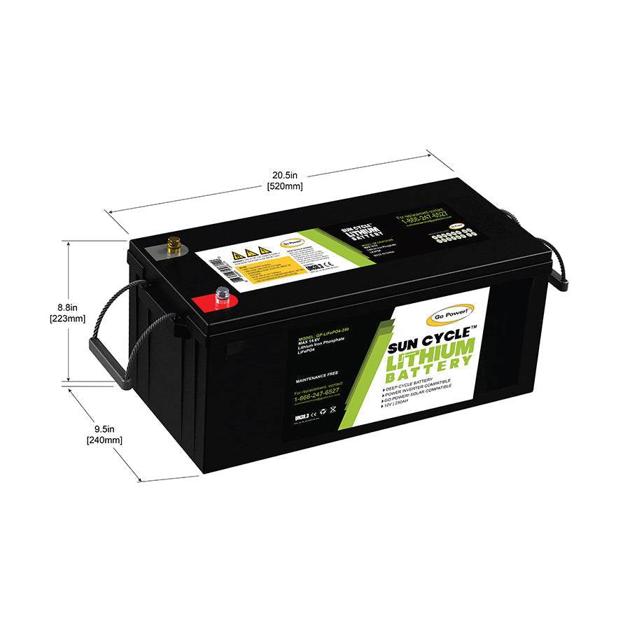 Go Power! 250Ah Lithium Iron Phosphate Solar Battery