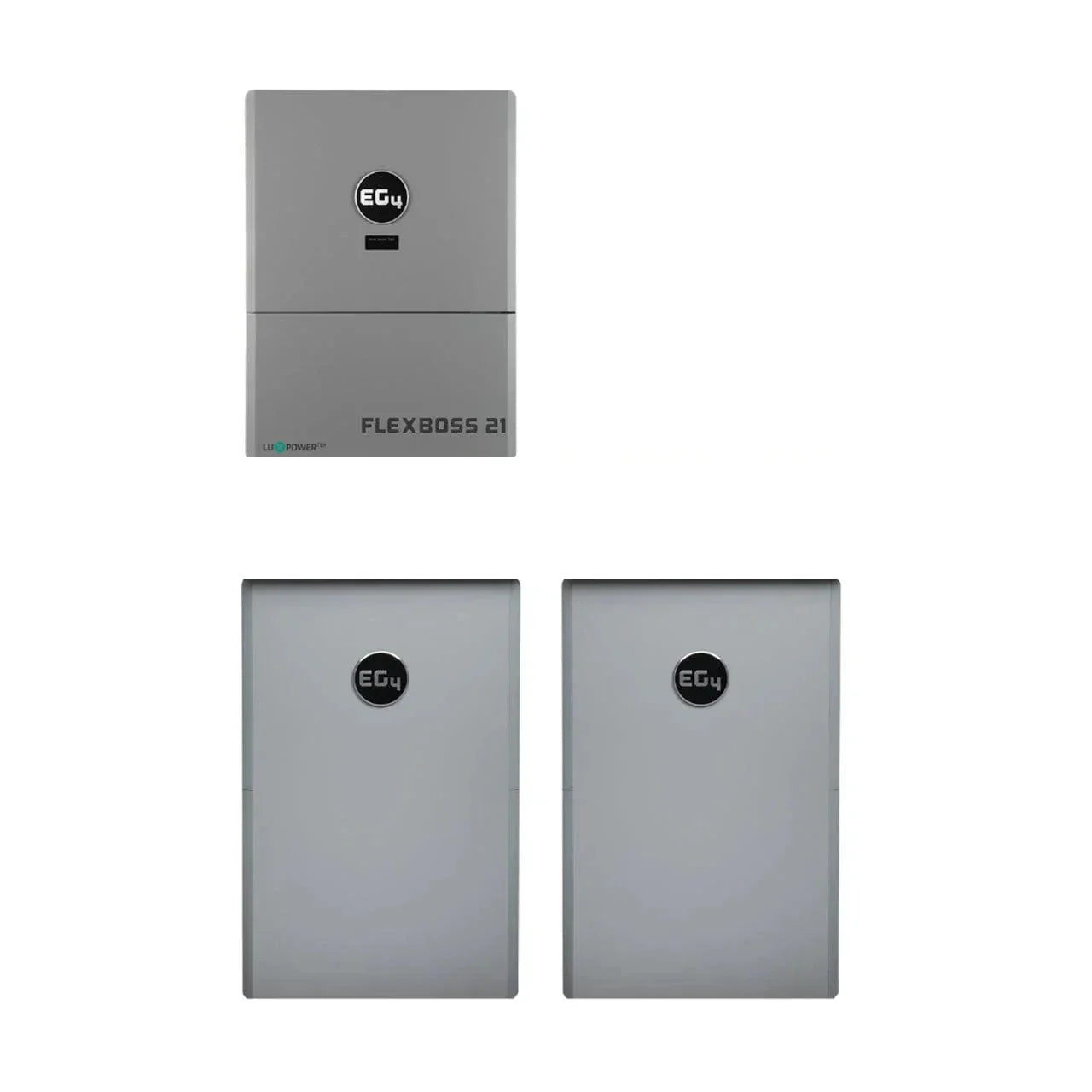 EG4 Hybrid Power Kit | 16kW 120/240V Output 48VDC - 28.6kWh System Bundle | EG4 FlexBOSS21 Hybrid Inverter + 2 x EG4 PowerPro Wallmount Outdoor Battery - Green Vista Living