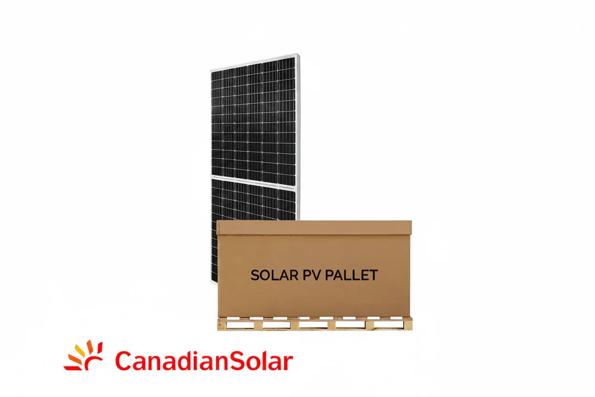 Canadian Solar 15.6kW Pallet - 600W N-Type TOPCon Bifacial Solar Panels| Up to 720W Bifacial| CS6W-600TB-AG | Full Pallet (26) - Green Vista Living