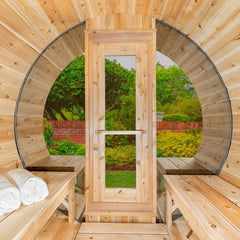 Dundalk Leisurecraft Canadian Timber Serenity MP Barrel Sauna | 4 Persons - Green Vista Living
