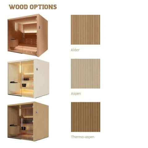 Auroom Libera Glass Cabin Sauna Kit - Green Vista Living