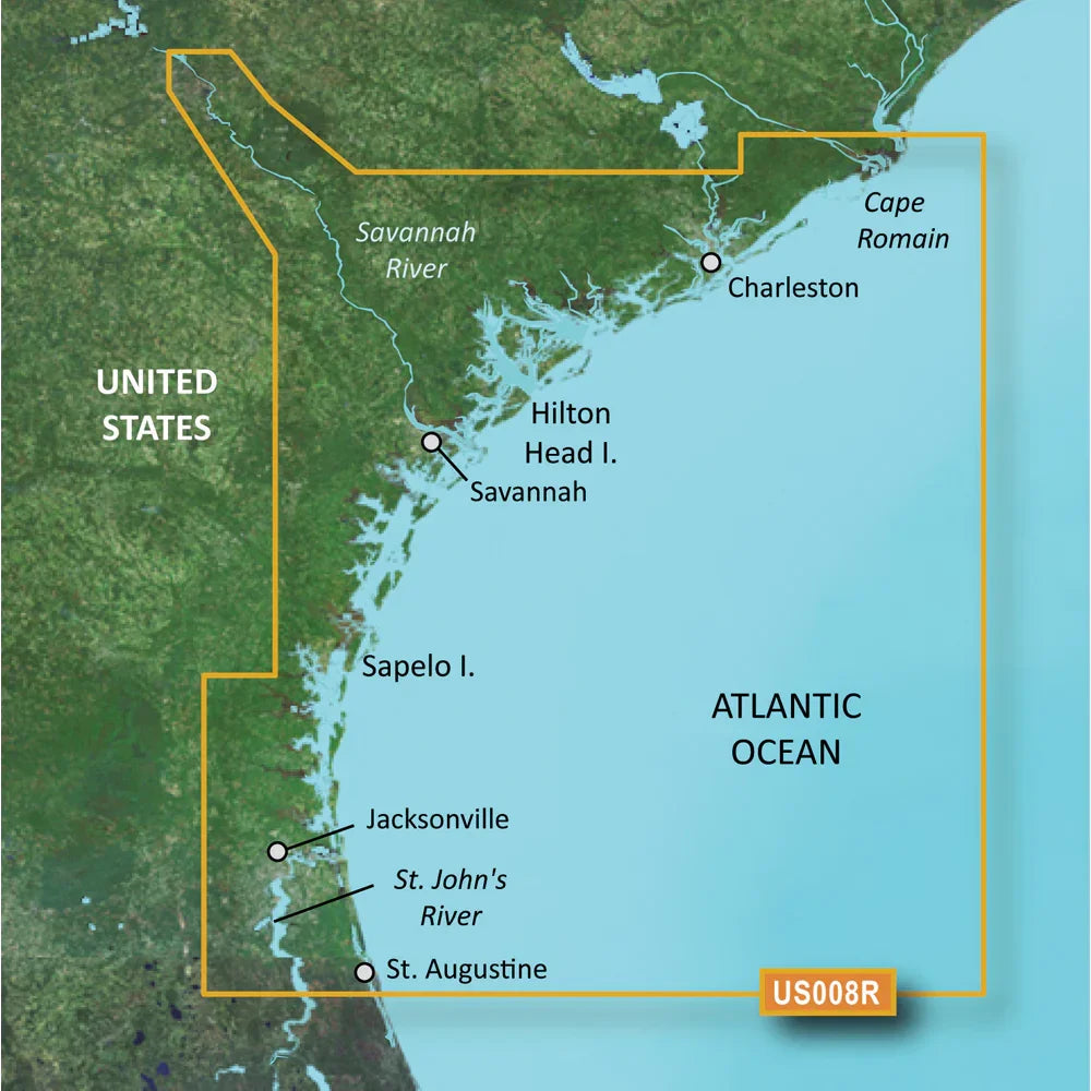 Garmin BlueChart g3 Vision HD - VUS008R - Charleston to Jacksonville - microSD/SD [010-C0709-00] Garmin