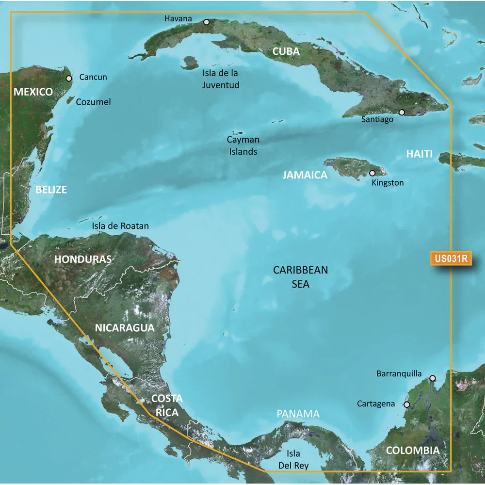 Garmin BlueChart g3 Vision HD - VUS031R - Southwest Caribbean - microSD/SD [010-C0732-00] - Green Vista Living