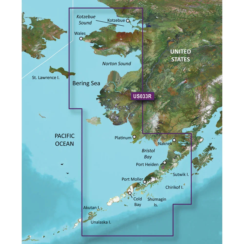 Garmin BlueChart g3 Vision HD - VUS033R - Bristol Bay - Kotzebue Snd. - microSD/SD [010-C0734-00] Garmin