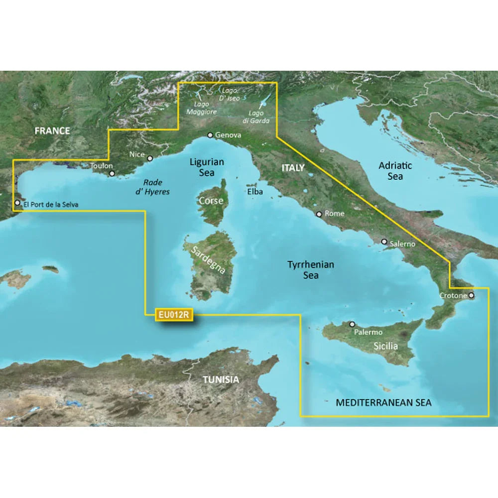 Garmin BlueChart g3 Vision HD - VEU012R - Italy, West Coast - microSD/SD [010-C0770-00] Garmin