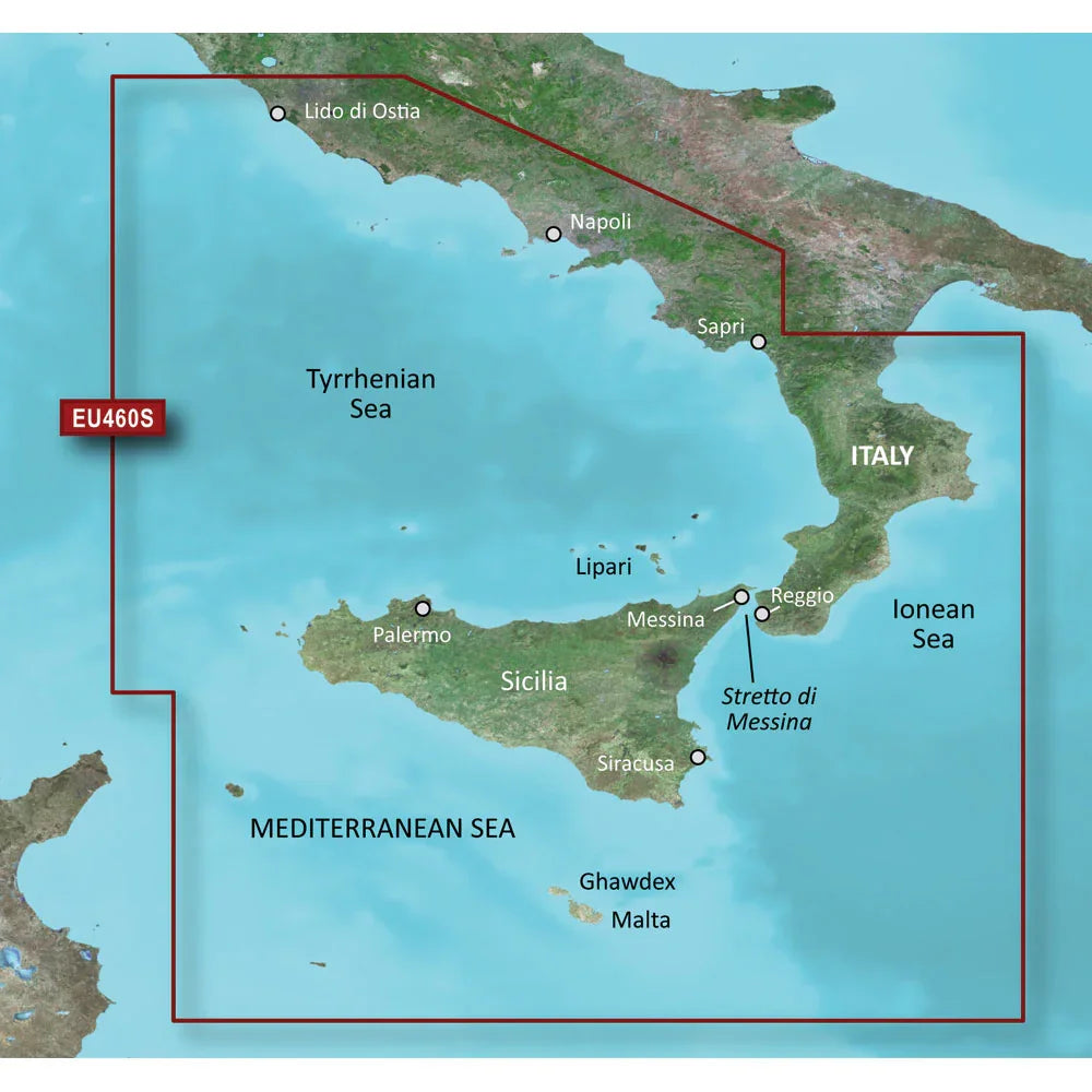 Garmin BlueChart g3 Vision HD - VEU460S - Sicily to Lido di Ostia - microSD/SD [010-C0804-00] Garmin