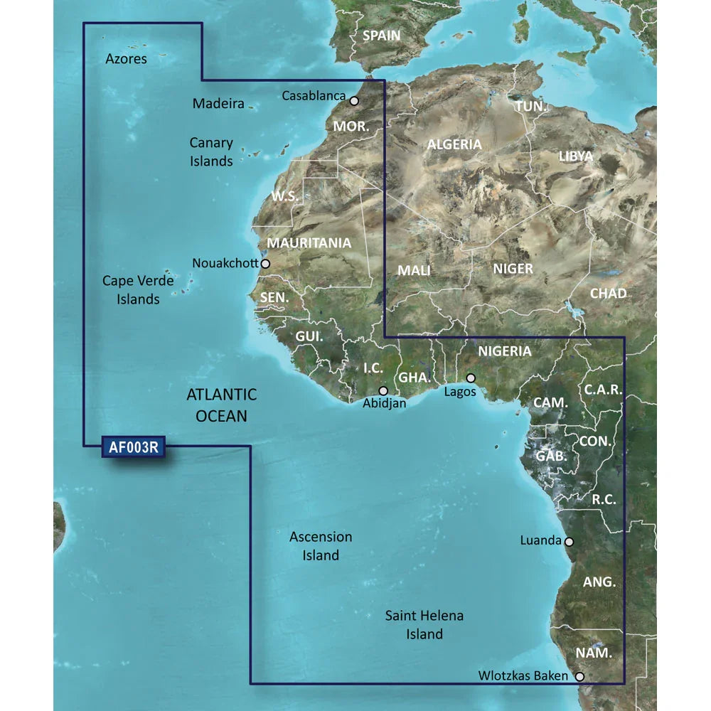 Garmin BlueChart g3 Vision HD - VAF003R - Western Africa - microSD/SD [010-C0749-00] Garmin