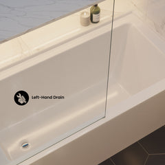 Swiss Madison Voltaire 60 x 30 Skirted Left Drain Soaking Alcove Bathtub in Glossy White (13 - Pack)