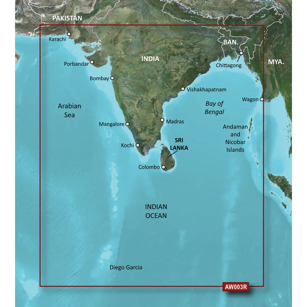 Garmin BlueChart g3 HD - HXAW003R - Indian Subcontinent - microSD/SD [010-C0755-20] Garmin