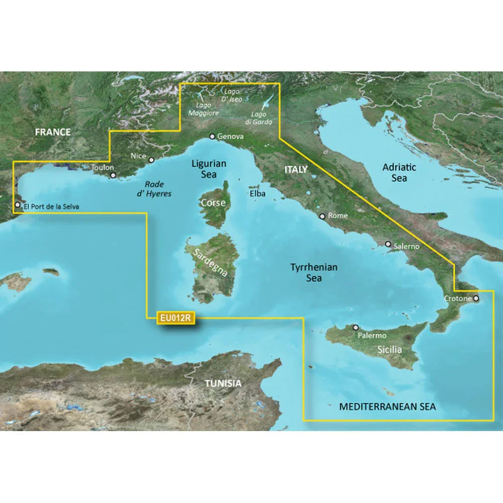 Garmin BlueChart g3 HD - HXEU012R - Italy West Coast - microSD/SD [010-C0770-20] Garmin
