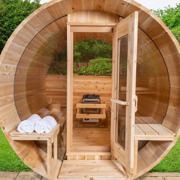 Dundalk Leisurecraft Canadian Timber Serenity MP Barrel Sauna | 4 Persons - Green Vista Living