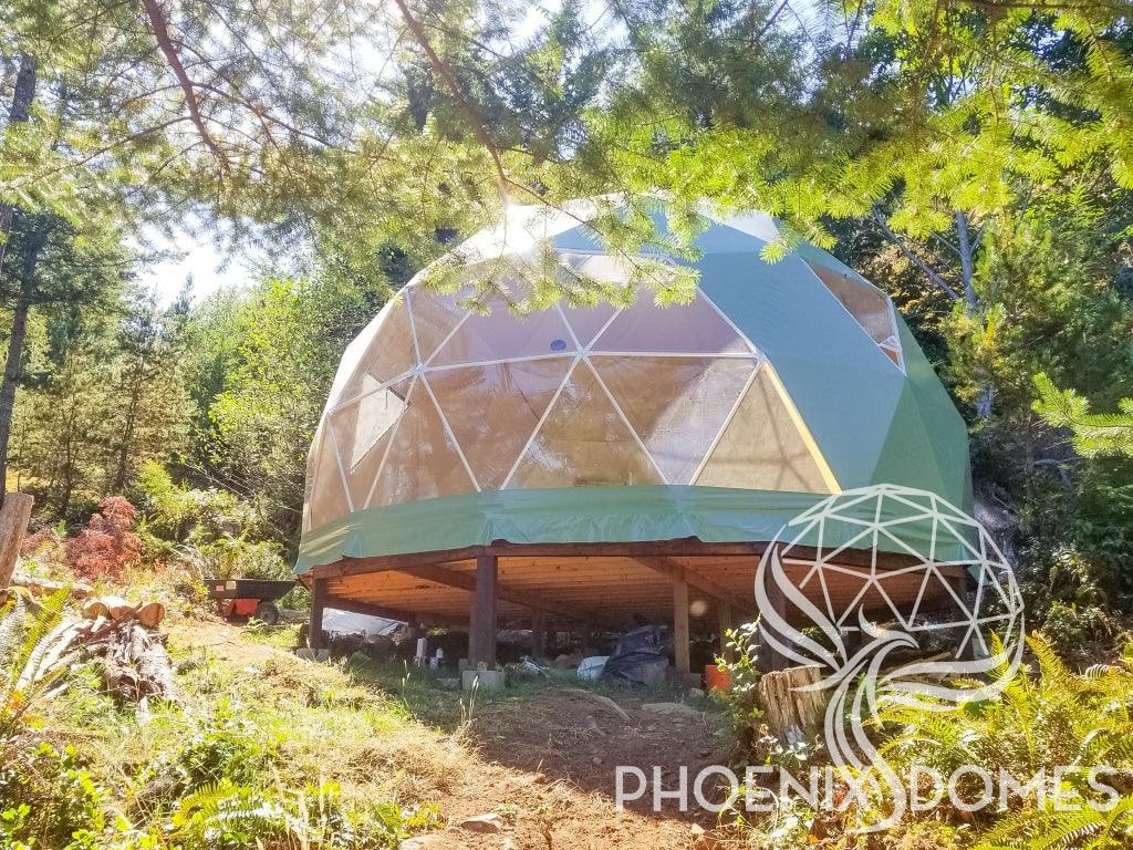 4 Season Glamping Package - 23/7M Medium Frame / Sage Green Dome