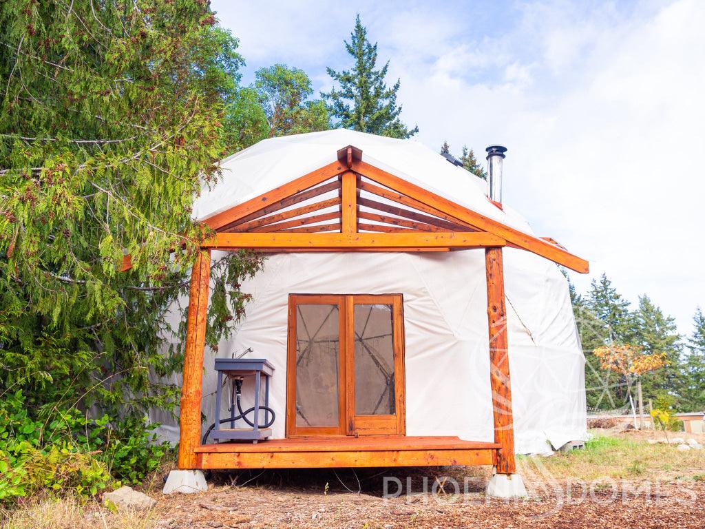 4-Season Glamping & Yoga Package Dome - 33/10M Heavy Duty Frame / White