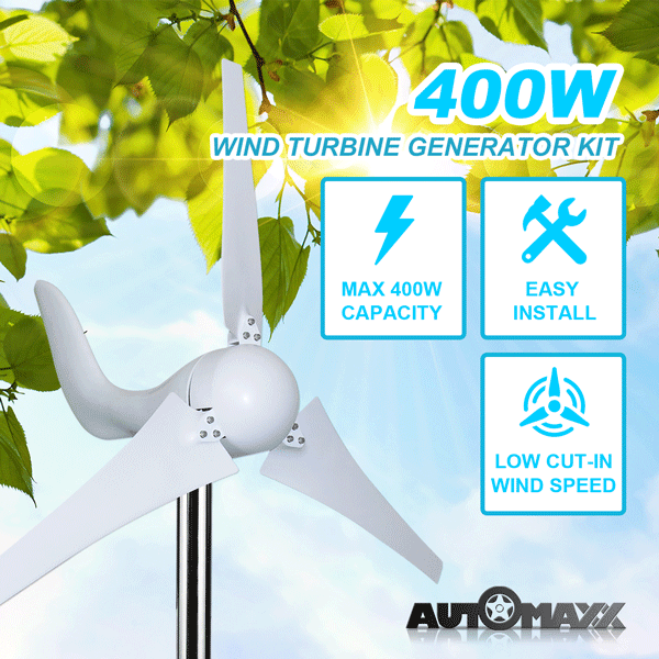 Automaxx Windmill 400W Home & Land Wind Turbine Generator Kit - Green Vista Living