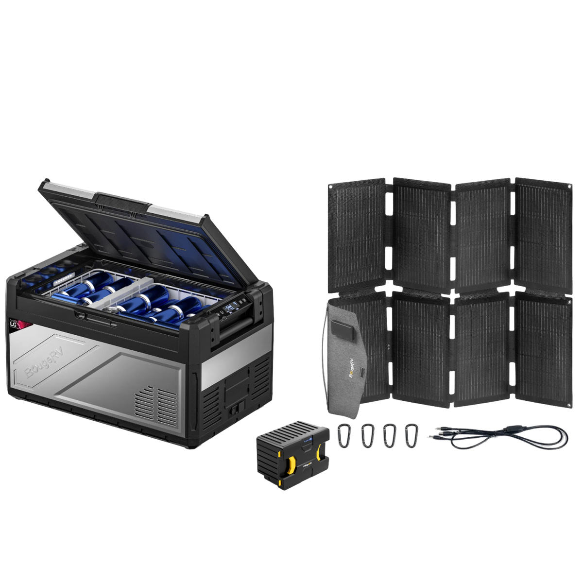 BougeRV Rocky Solar Battery Portable Fridge Kit