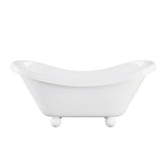 Swiss Madison Plaisir II 67" Freestanding Bathtub with Round Feet in Glossy White