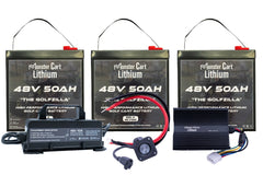 BIG BUNDLE 48v 150Ah- (3) 48V 50AH LITHIUM & 48V 10A WATERPROOF CHARGER - Green Vista Living