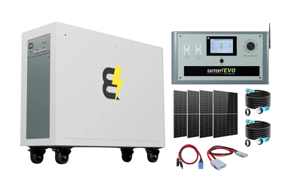 BatteryEvo 48V RHINO 4 with INVERTER and Solar Accessories Kit