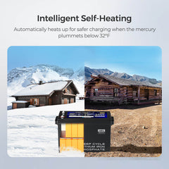 48V 50Ah Smart Lithium Iron Phosphate Battery w/Self-heating - Green Vista Living