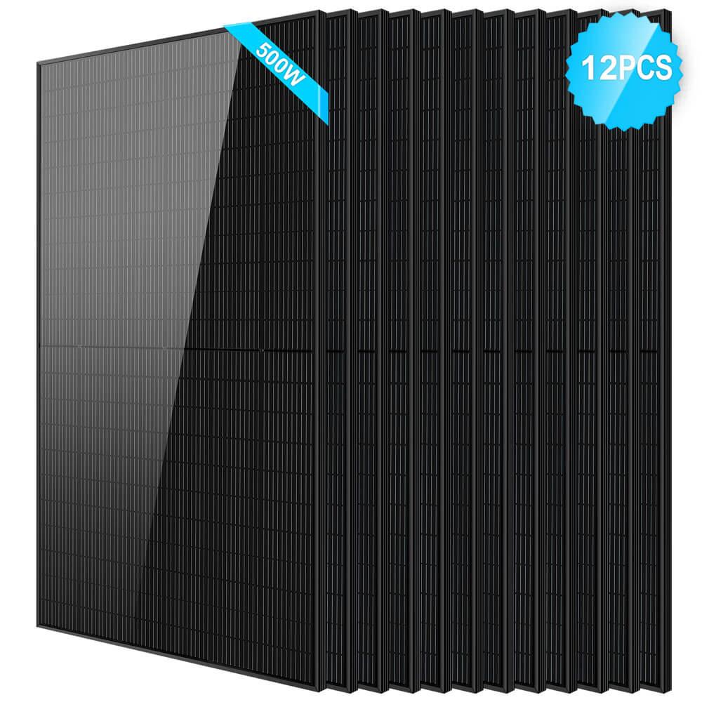 500W Mono Black PERC Solar Panel - Green Vista Living