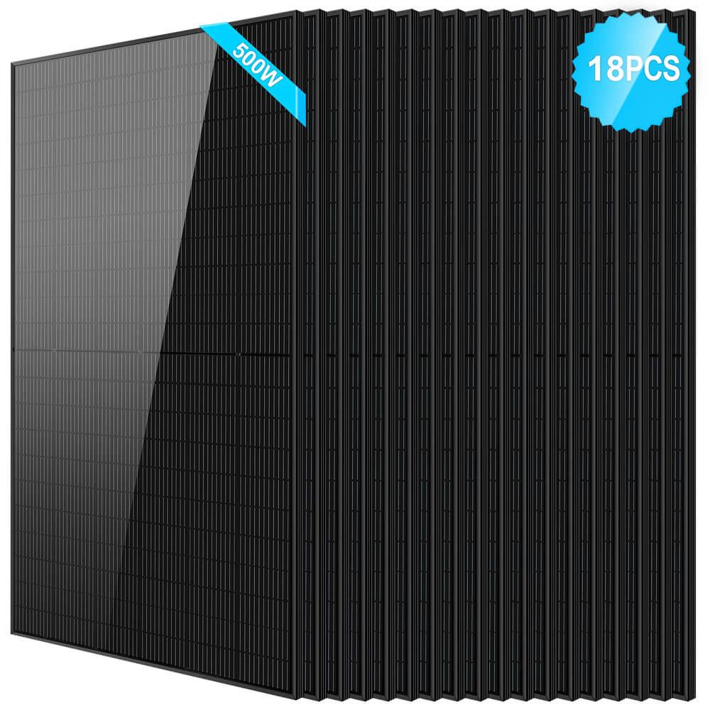 500W Mono Black PERC Solar Panel - Green Vista Living