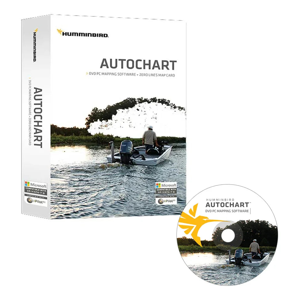 Humminbird Autochart DVD PC Mapping Software w/Zero Lines Map Card [600031-1] - Green Vista Living