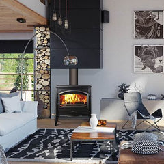 Amantii Lynwood W-76 Cast Iron Free Stand Wood Fireplace