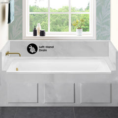 Swiss Madison Voltaire 60" x 30" Left-Hand Drain Alcove Bathtub (15 - Pack)