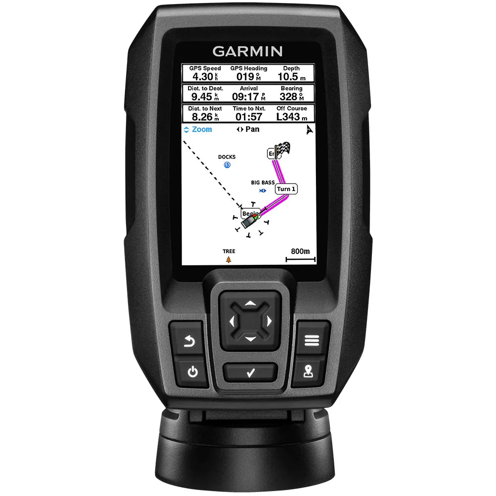 Garmin STRIKER 4 Fishfinder Worldwide Version w/77/200kHz - 4-Pin Transducer w/Transom & Trolling Motor Mounts [010-01550-01] - Green Vista Living