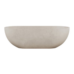 Swiss Madison Claire 60" Freestanding Concrete Bathtub in Sand, Drain Included