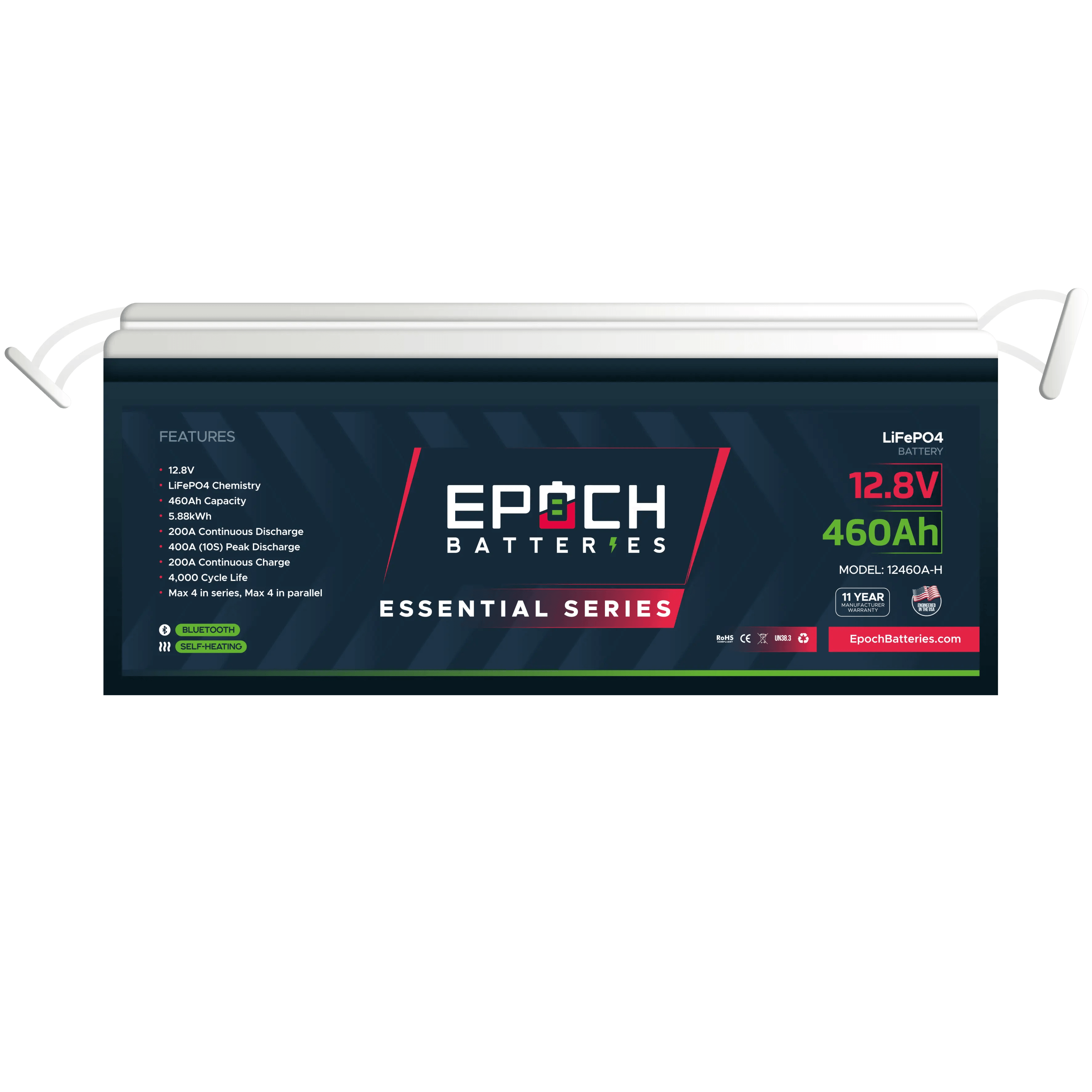 Epoch Batteries 12V 460Ah | Heated & Bluetooth | LiFePO4 Battery - Epoch Essentials - Green Vista Living