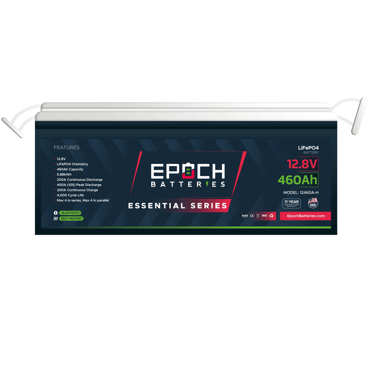 Epoch Batteries 12V 460Ah | Heated & Bluetooth | LiFePO4 Battery - Epoch Essentials - Green Vista Living