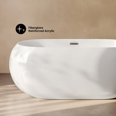 Swiss Madison Plaisir 63" Freestanding Bathtub