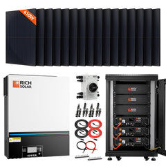 Rich Solar - Complete Off-Grid Solar Kit RS-H6548 | 8000W PV Input 48V 120VAC Output + 6560(16x410) Watt Solar PV [KIT-SR0001] - Green Vista Living