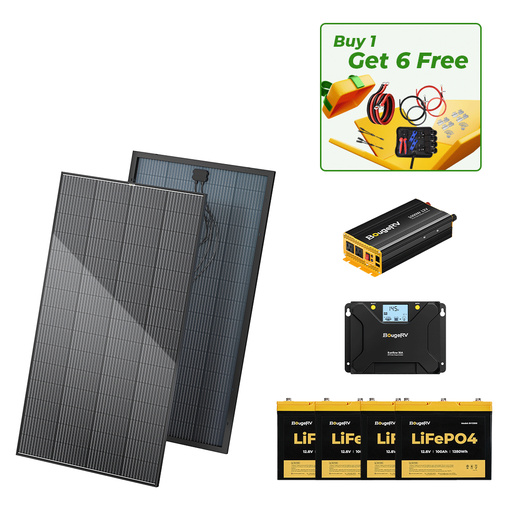 BougeRV 12V 800W High Watt Rigid Solar System Kit