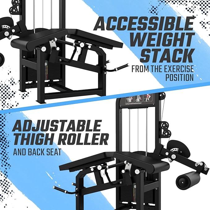 Selectorized Leg Extension & Prone Leg Curl Combo w/250lb weight stack (New) Sports & Fitness Exchange