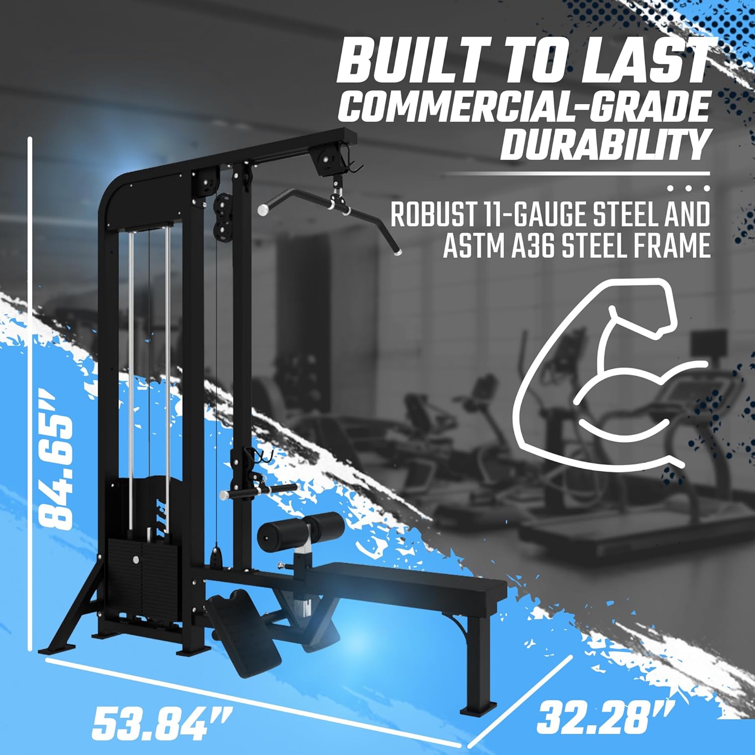 Selectorized Lat Pulldown & Low Row Combo w/ 250lb weight stack (New) Sports & Fitness Exchange