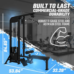 Selectorized Lat Pulldown & Low Row Combo w/ 250lb weight stack (New) Sports & Fitness Exchange