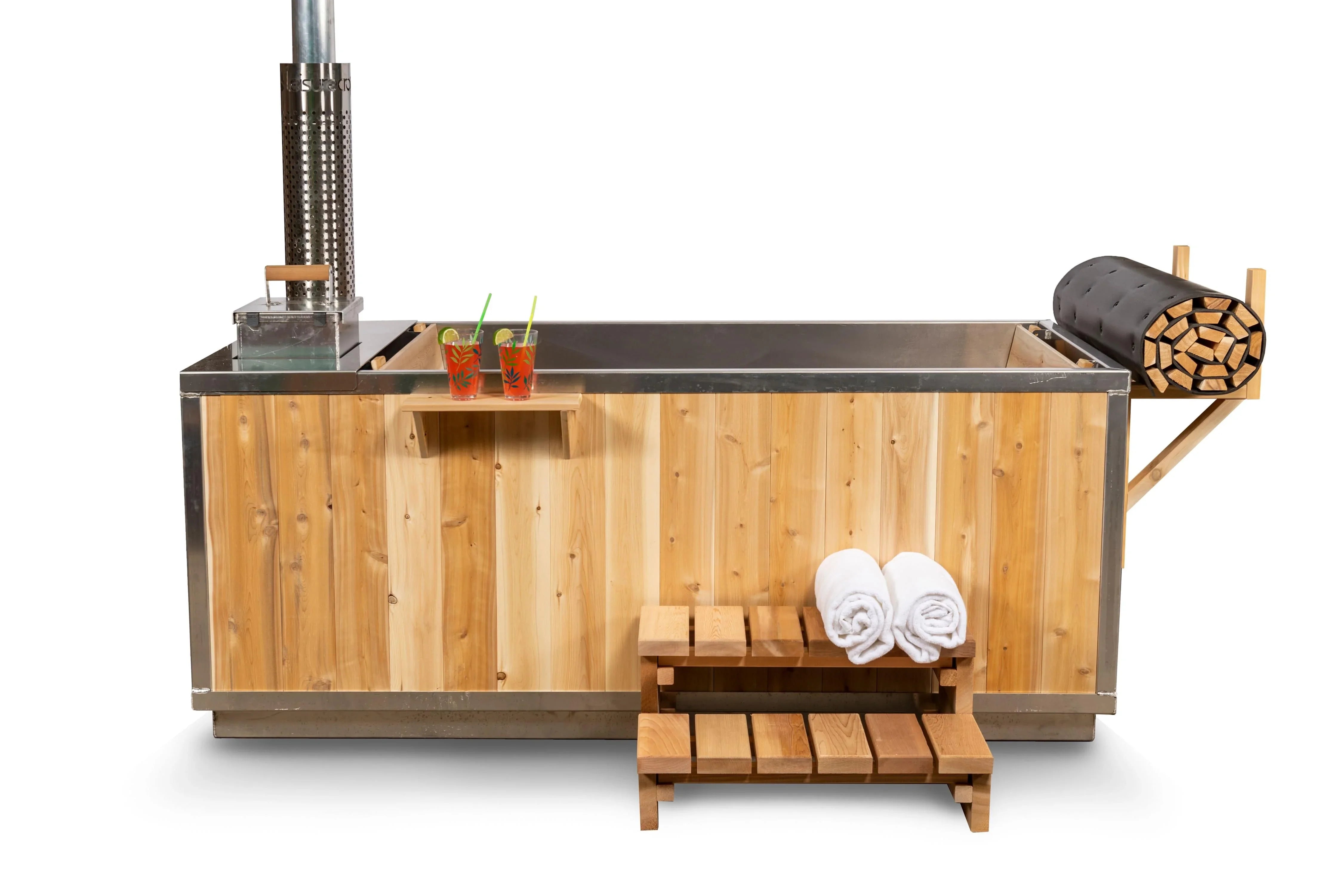 Dundalk Leisurecraft Canadian Timber The Starlight Wood Burning Hot Tub - Green Vista Living
