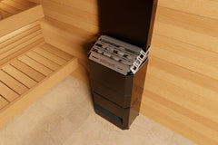 Saunum Air 5 Sauna Heater Air Series, 4.8kW Sauna Heater w/Climate Equalizer, Black