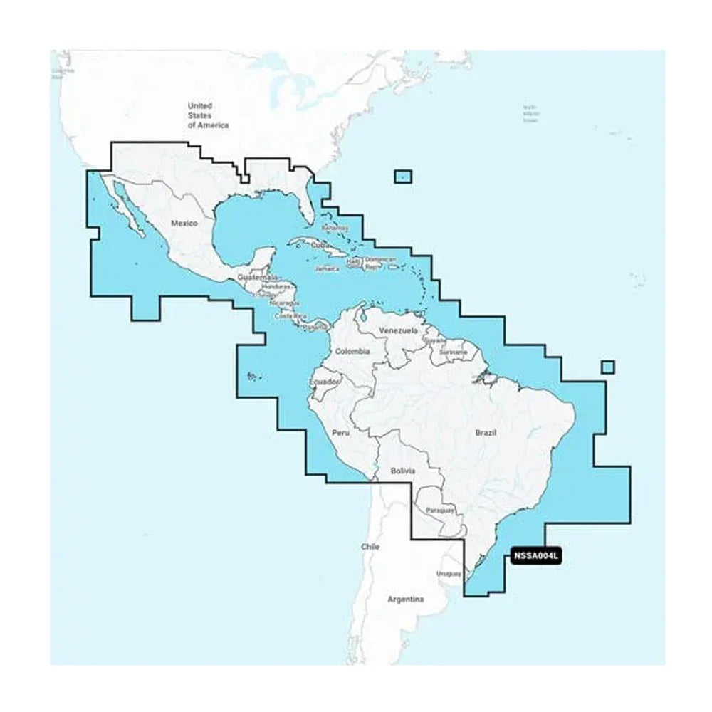 Garmin Navionics+ NSSA004L - Mexico, the Caribbean to Brazil - Inland Coastal Marine Chart [010-C1285-20] - Green Vista Living