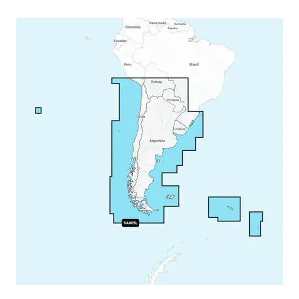 Garmin Navionics+ NSSA005L - Chile, Argentina Easter Island - Marine Chart [010-C1286-20] - Green Vista Living
