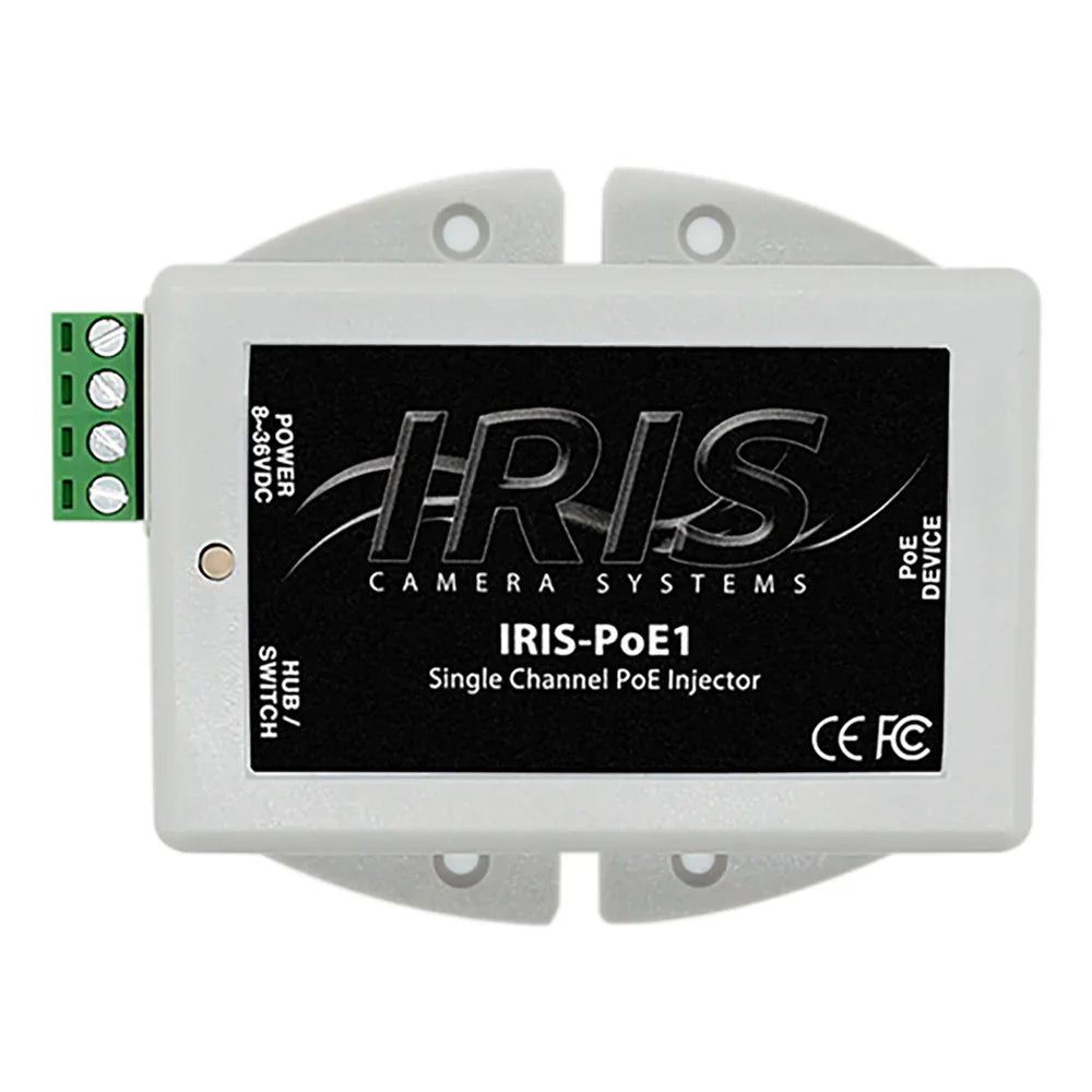 Iris Single Channel PoE Injector - 8-36VDC Input Voltage 48VDC Output [POE1] - Green Vista Living