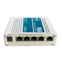 Iris Four Channel Uplink Power Over Ethernet Switch - IEEE802.3af 3at Compliant - 9-30VDC Input - 48VDC Output [POE4V2] - Green Vista Living