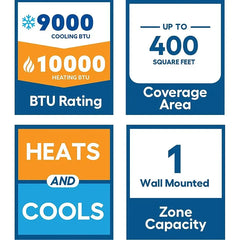 MRCOOL DIY® 5th Gen E Star 9,000 BTU Single Zone Mini Split Complete System with 25 Ft. Line Set, 115V (DIY-09-HP-WM-115D25-O) GeoCool